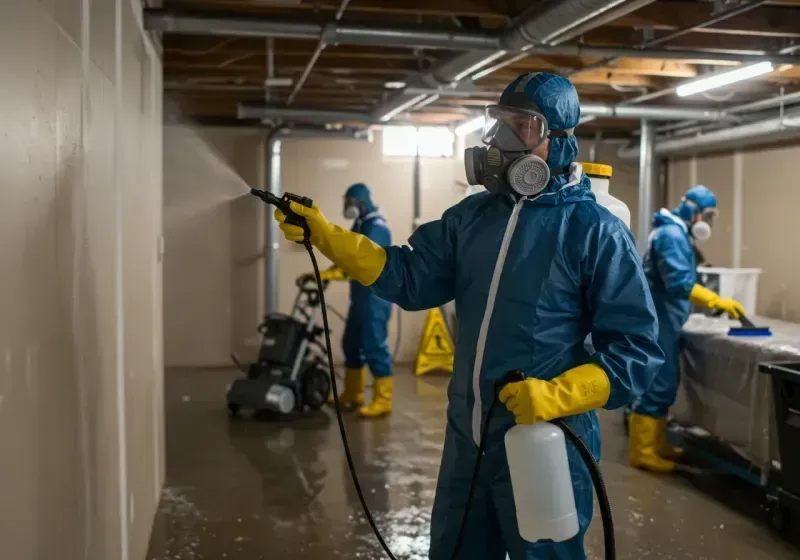 Basement Sanitization and Antimicrobial Treatment process in Galveston County, TX